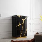 Aspen - Modern Black & Gold Chest