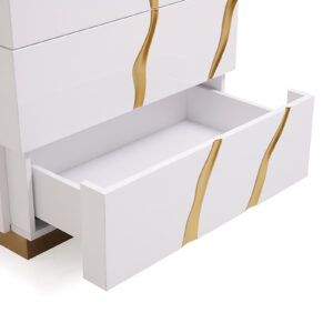 Aspen Modern White & Gold Chest