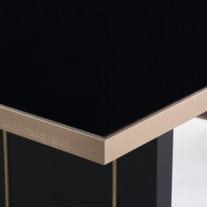 Cartier Modern Black & Rosegold Dining Table