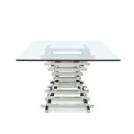 Crawford Modern Rectangular Glass Dining Table