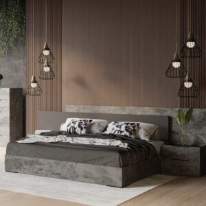 Ferrara - Modern Volcano Oxide Grey 4-Piece Bedroom Set
