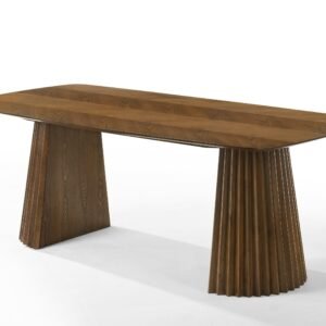 Sacks - Mid-Century Modern Herringbone Walnut Dining Table