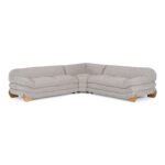 Crockett - Modern Light Grey Fabric Sectional Sofa