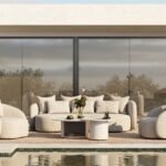 Tabarca - Outdoor Beige Fabric 4 Seat Sofa + 2 Chairs