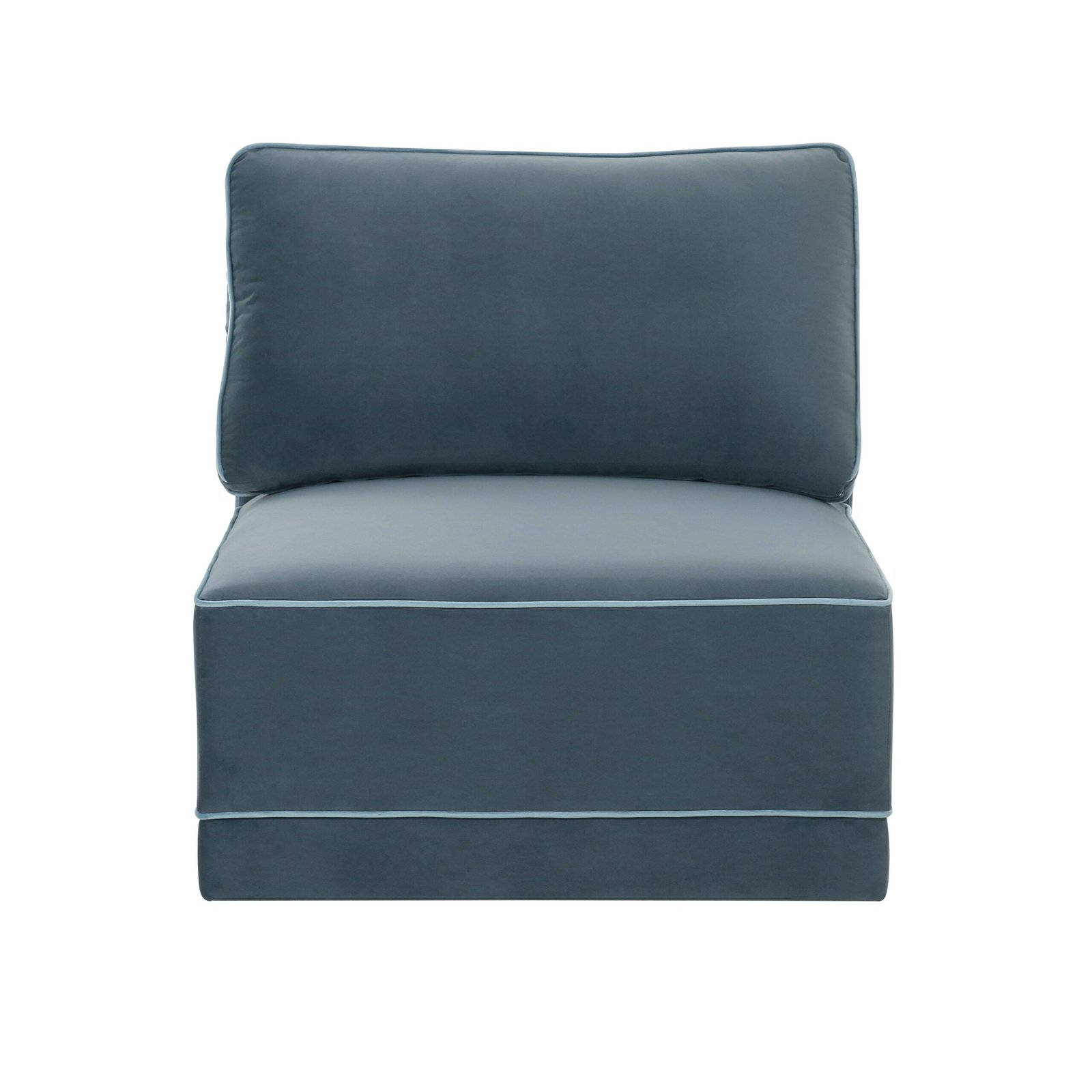 Willow Performance Velvet Modular Armless Chair