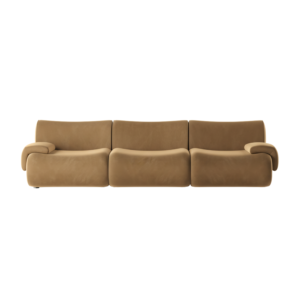Zenith 116.5" Latte Brown Performance Velvet Modular Sofa