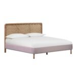 Kavali Performance Velvet and Natural Bed