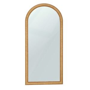 Arch 72" Natural Raffia Contract-Grade Floor Mirror