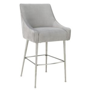 Beatrix Pleated Performance Velvet Stool