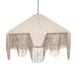 Buchanan Fabric Fringed Angled Pendant Light