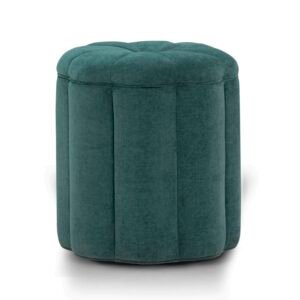 Fleur Textured Performance Velvet Storage Ottoman