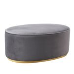 Scarlett Performance Velvet Oval Ottoman