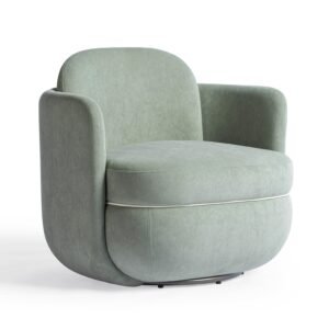 Wolfie Performance Velvet Swivel Accent Chair