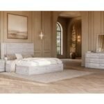 Eastern King Asus - Modern Italian White 4-Piece Bedroom Set