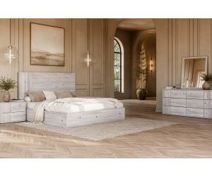 Queen Asus - Modern Italian White 4-Piece Bedroom Set