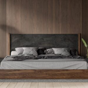 Rado - Modern Walnut & Volcanic Slate Bedroom set