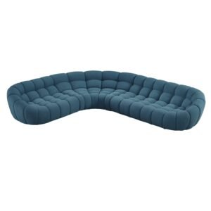 Yolonda - Dark Teal Fabric Sectional Sofa