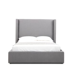 Eastern King Byrne - Modern Grey Fabric Bed