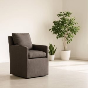 Newcastle - Modern Grey Fabric Dining Chair