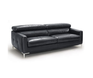 Natalia - Modern Black Leather Sofa