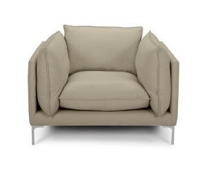 Harvest - Modern Taupe Full Leather Chair