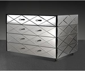 Segovia Modern Mirrored Bedroom Furniture Dresser