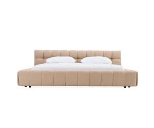 Queen Tyree - Modern Tufted Sand Fabric Bed