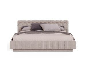 Eastern King Concord - Modern Light Grey Velvet Bed