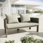 Salvora - Outdoor Beige Fabric & Grey Rope Sofa Set