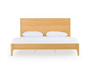 Eastern King Seattle - Modern Natural Oak Bed